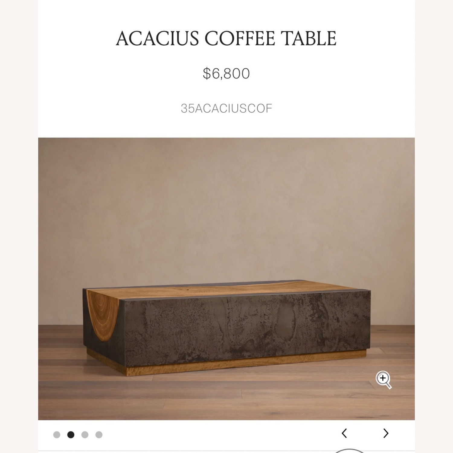 Arhaus Acacius Coffee Table 55” - image-1
