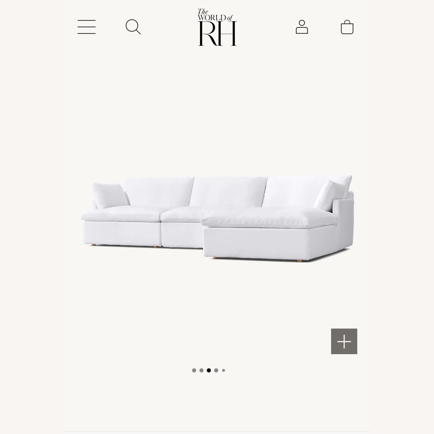 Cloud Modular Track Arm Right-Arm 4-Piece Chaise Sectional - image-1