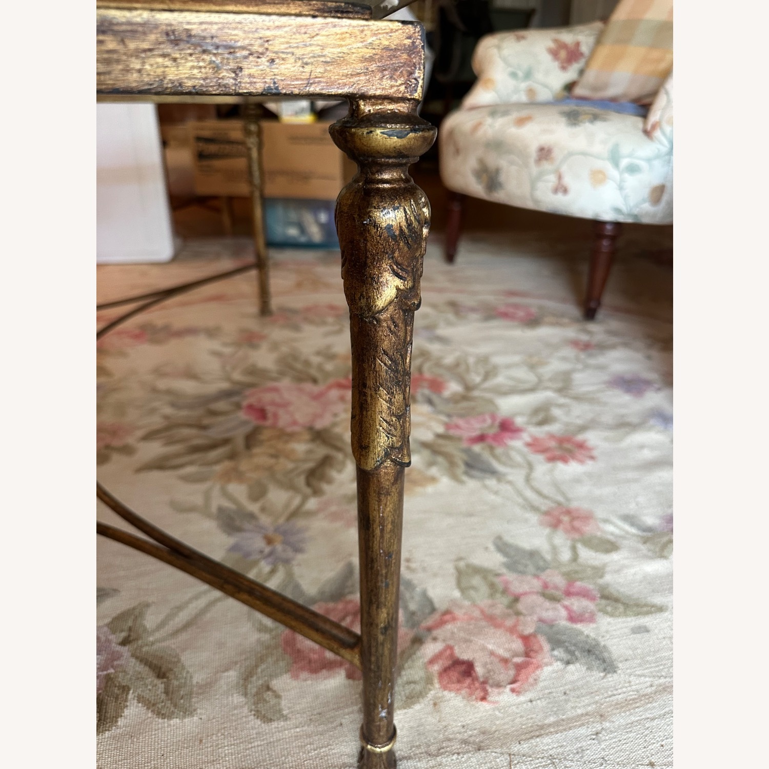 Gold Glass Coffee Table - image-3