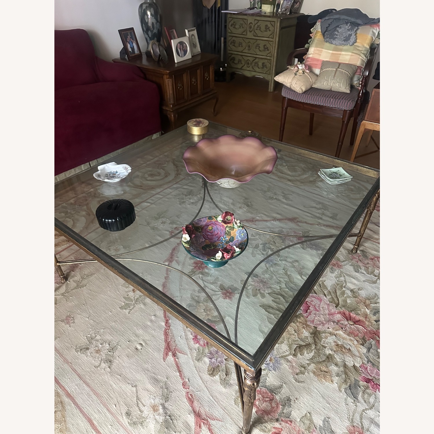 Gold Glass Coffee Table - image-2