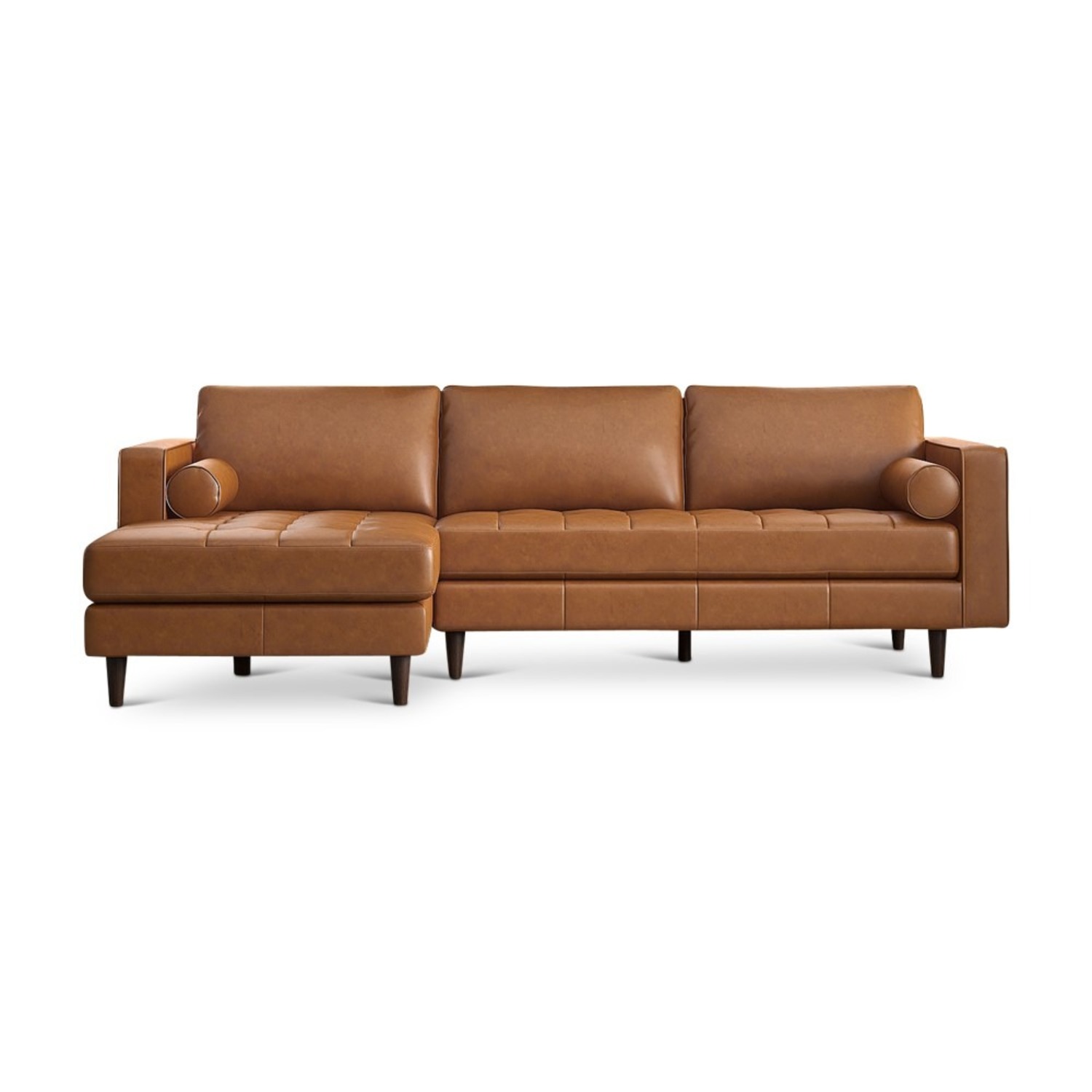 Deep Seated Daphne Genuine Leather Sofa - image-1
