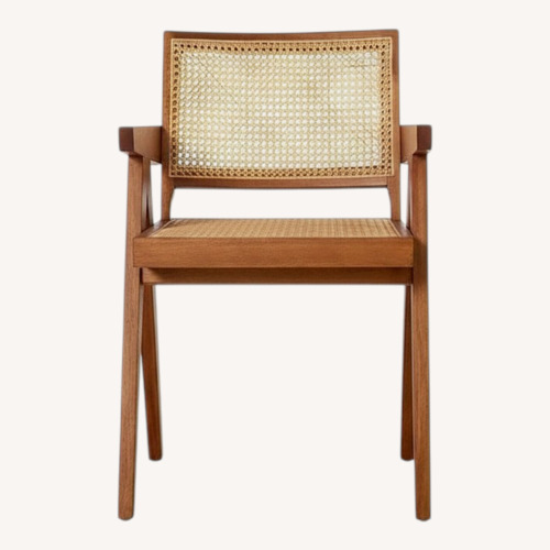 Used France and Son Brown Cane Dining Armchair for sale on AptDeco