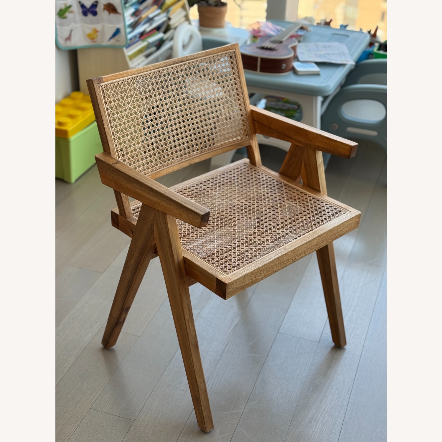 France and Son Brown Cane Dining Armchair - image-1