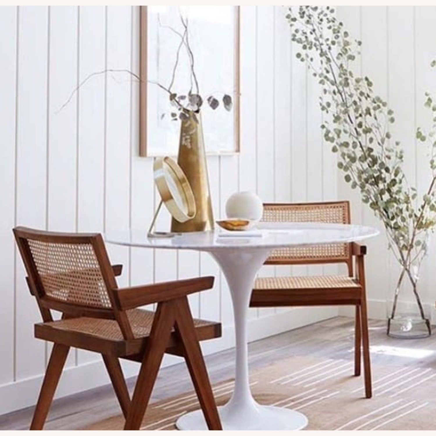 France and Son Brown Cane Dining Armchair - image-4