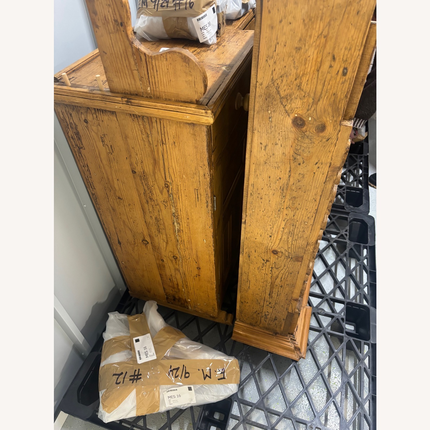 Antique Wood Armoire - image-3