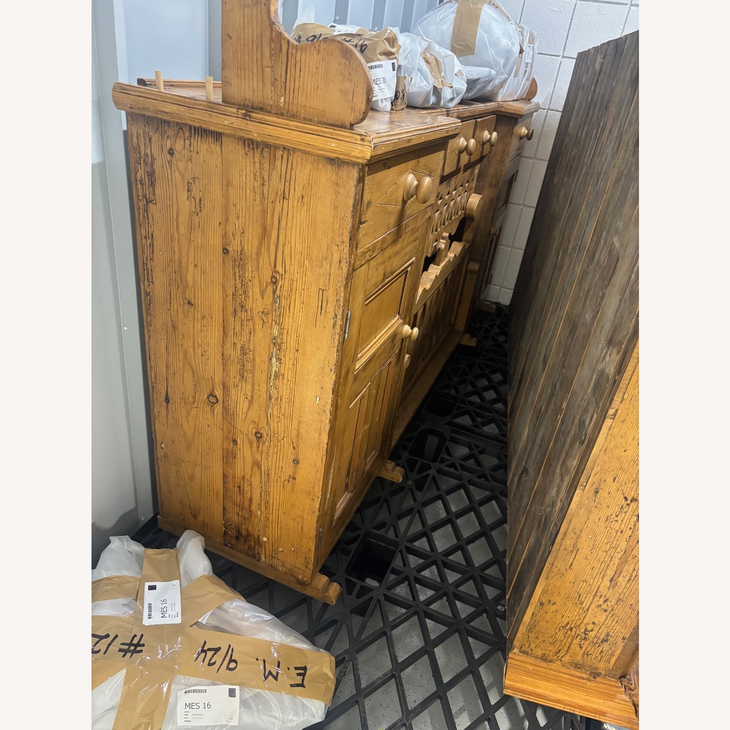 Antique Wood Armoire - image-2