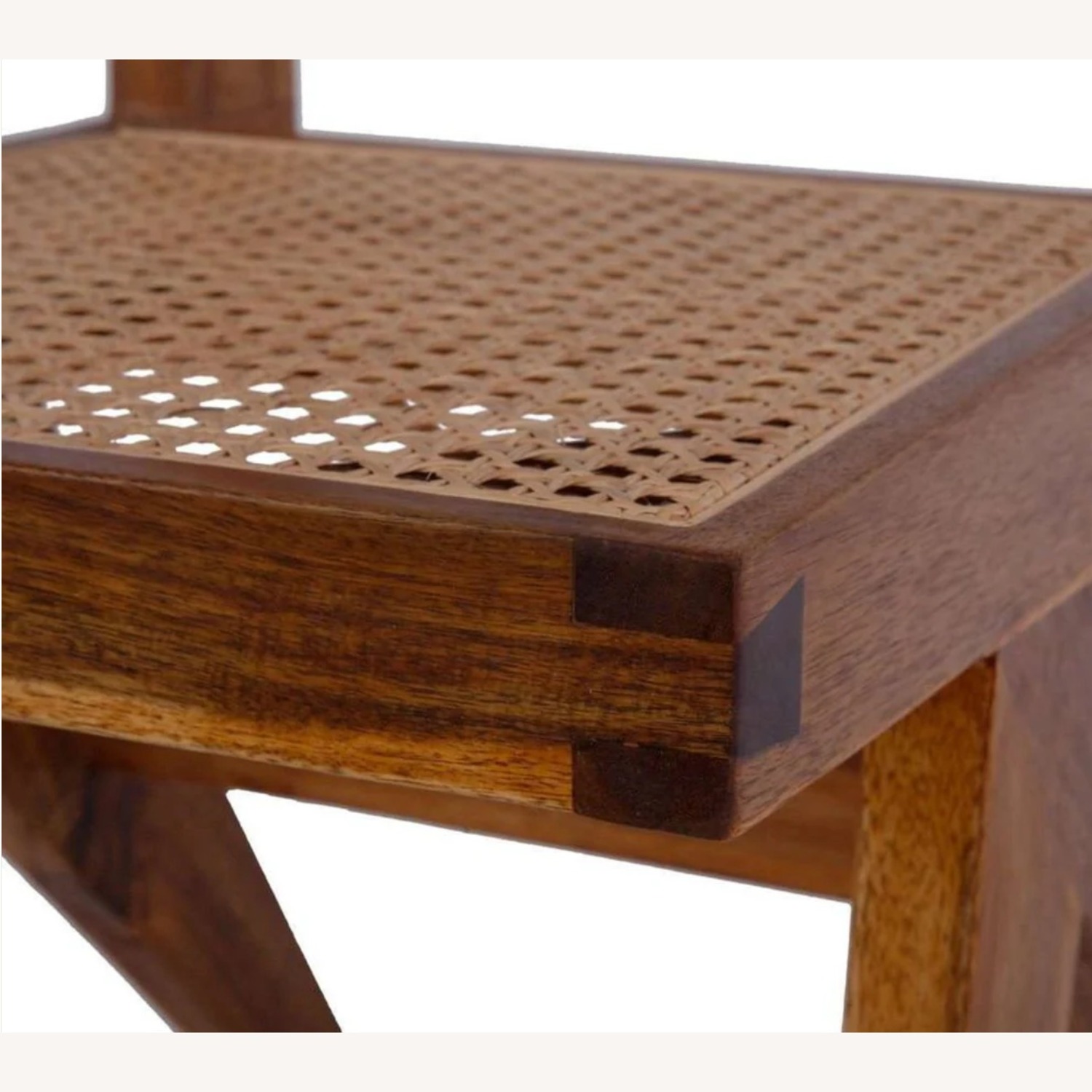 France and Son Jeanneret Brown Cane Dining Chair - image-3