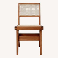 France and Son Jeanneret Brown Cane Dining Chair