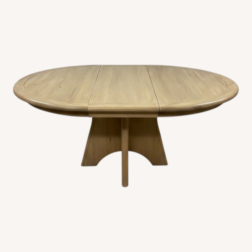 Used Birch Lane Hayes Round Extendable Dining Table for sale on AptDeco