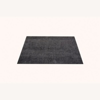 Crate & Barrel Black Wool Blend Area Rug 5' x 8'