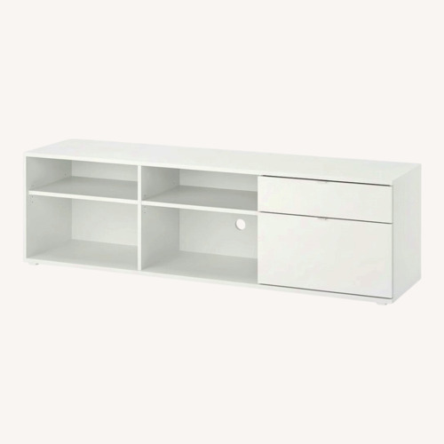 Used IKEA VIHALS White Wood Media Storage for sale on AptDeco