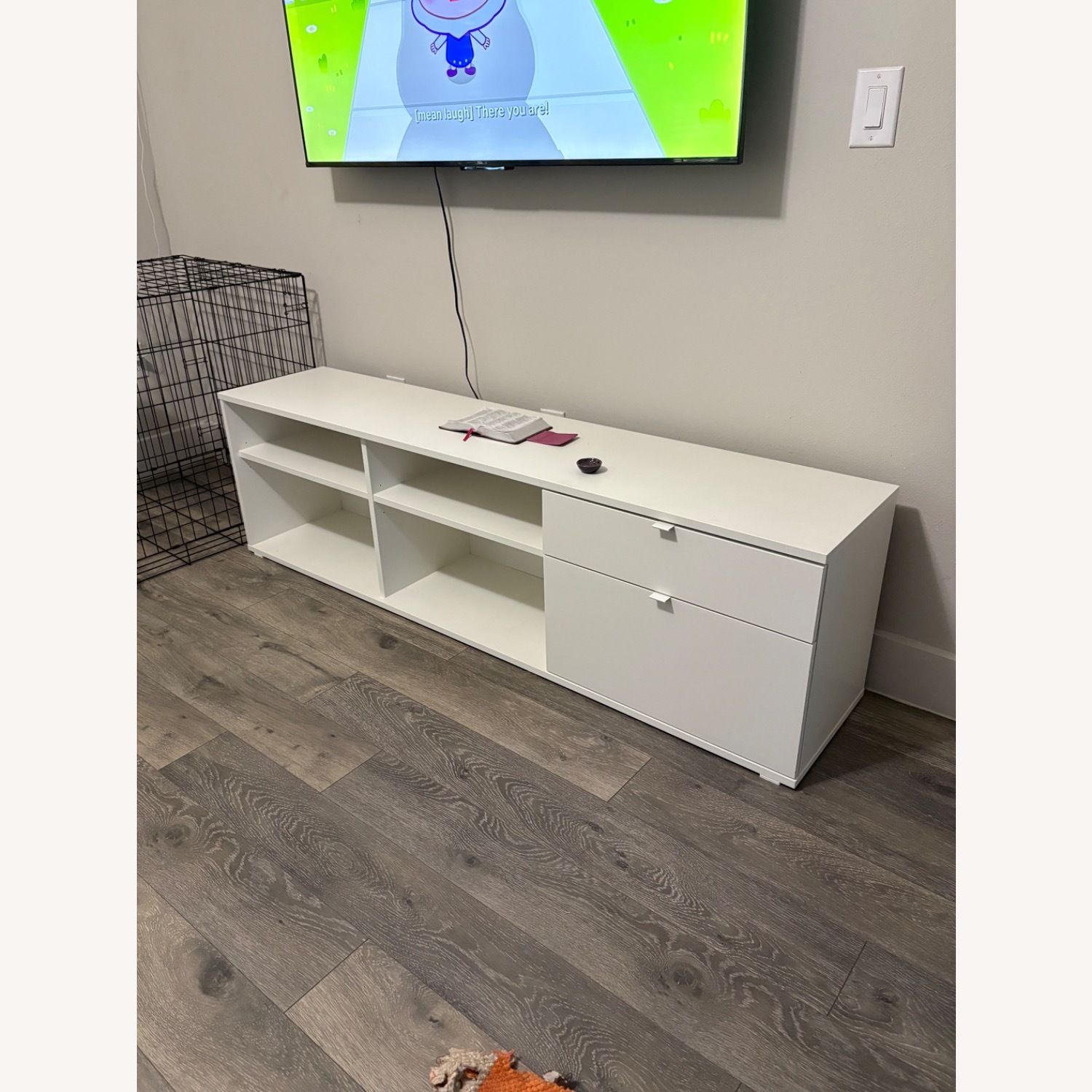 IKEA VIHALS White Wood Media Storage - image-4