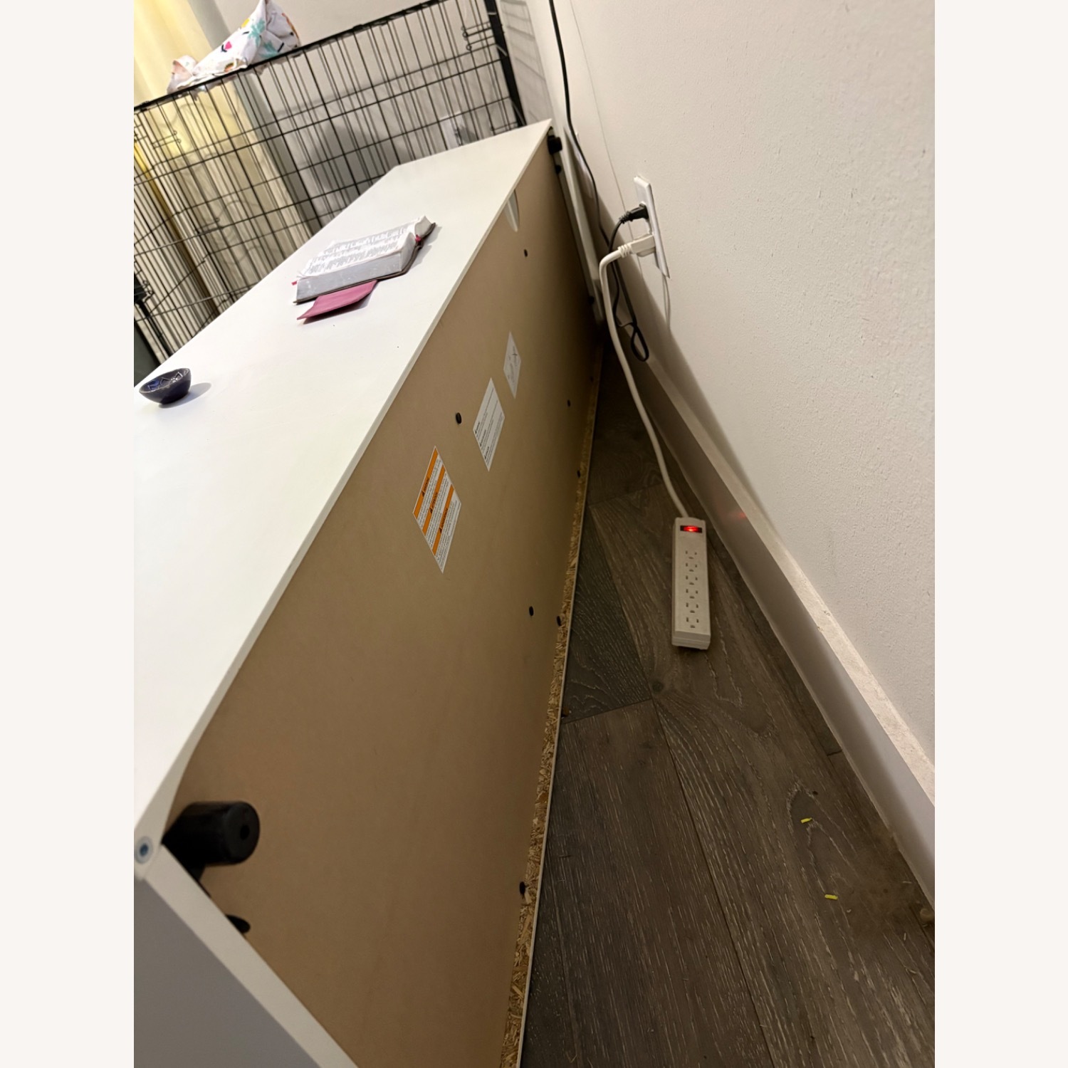 IKEA VIHALS White Wood Media Storage - image-2