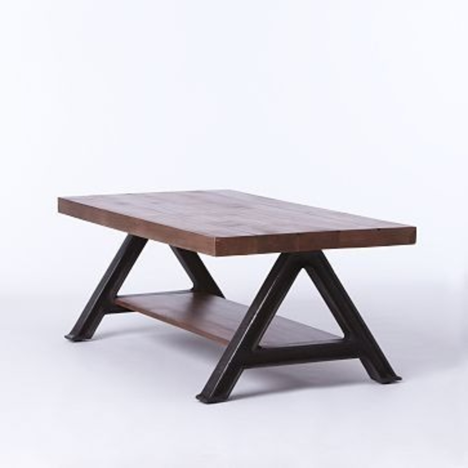 West Elm Natural Wood Coffee Table - image-1