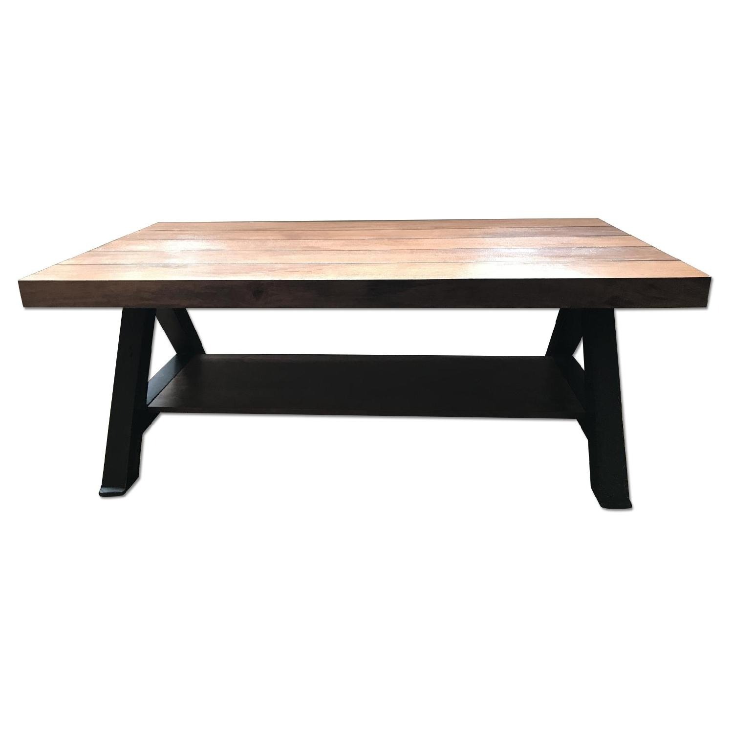 West Elm Natural Wood Coffee Table - image-3