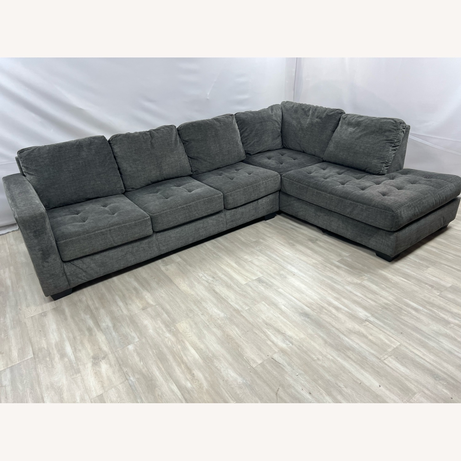 Ashley Owensbe Gray Sectional with Chaise - image-2