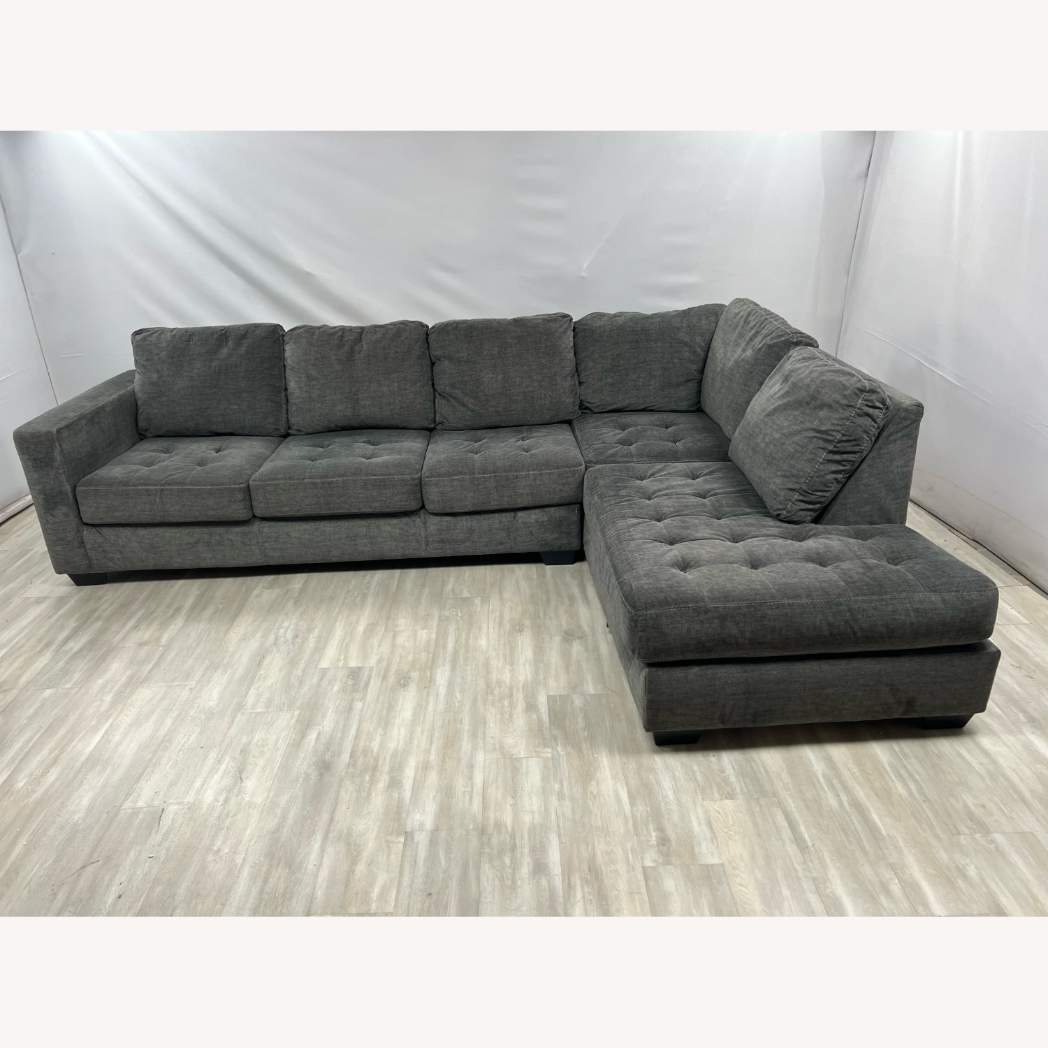 Ashley Owensbe Gray Sectional with Chaise - image-1