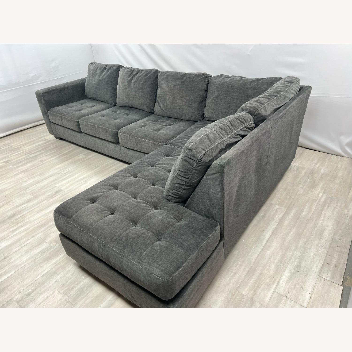 Ashley Owensbe Gray Sectional with Chaise - image-3