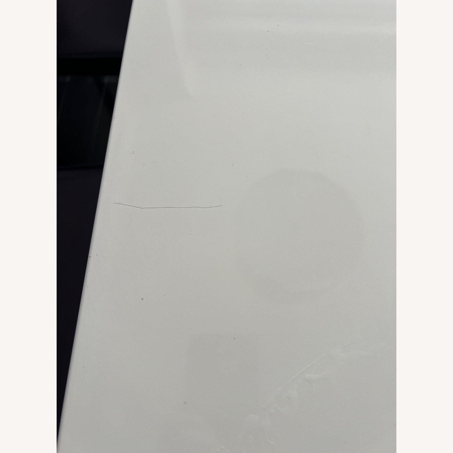 Crate & Barrel White Lacquer Dining Table - image-5