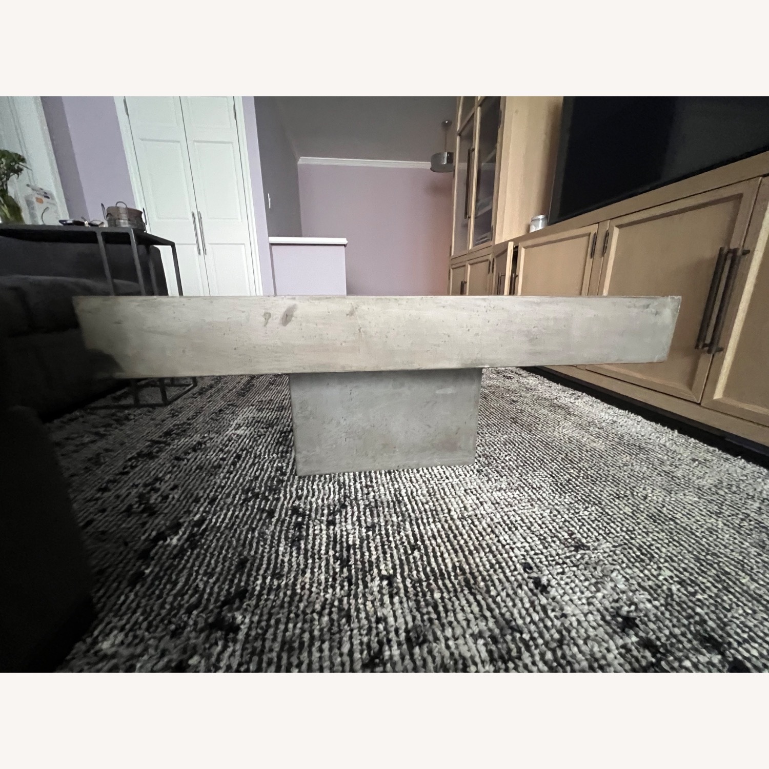 CB2 Element Dark Gray Concrete Coffee Table - image-7