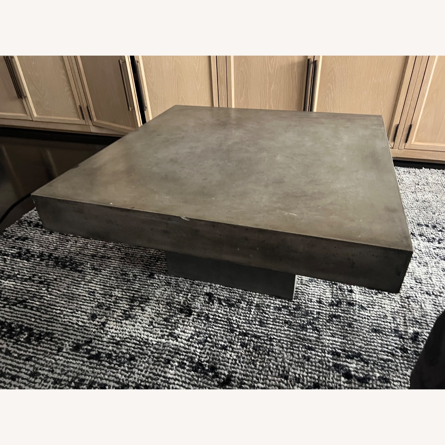CB2 Element Dark Gray Concrete Coffee Table - image-3