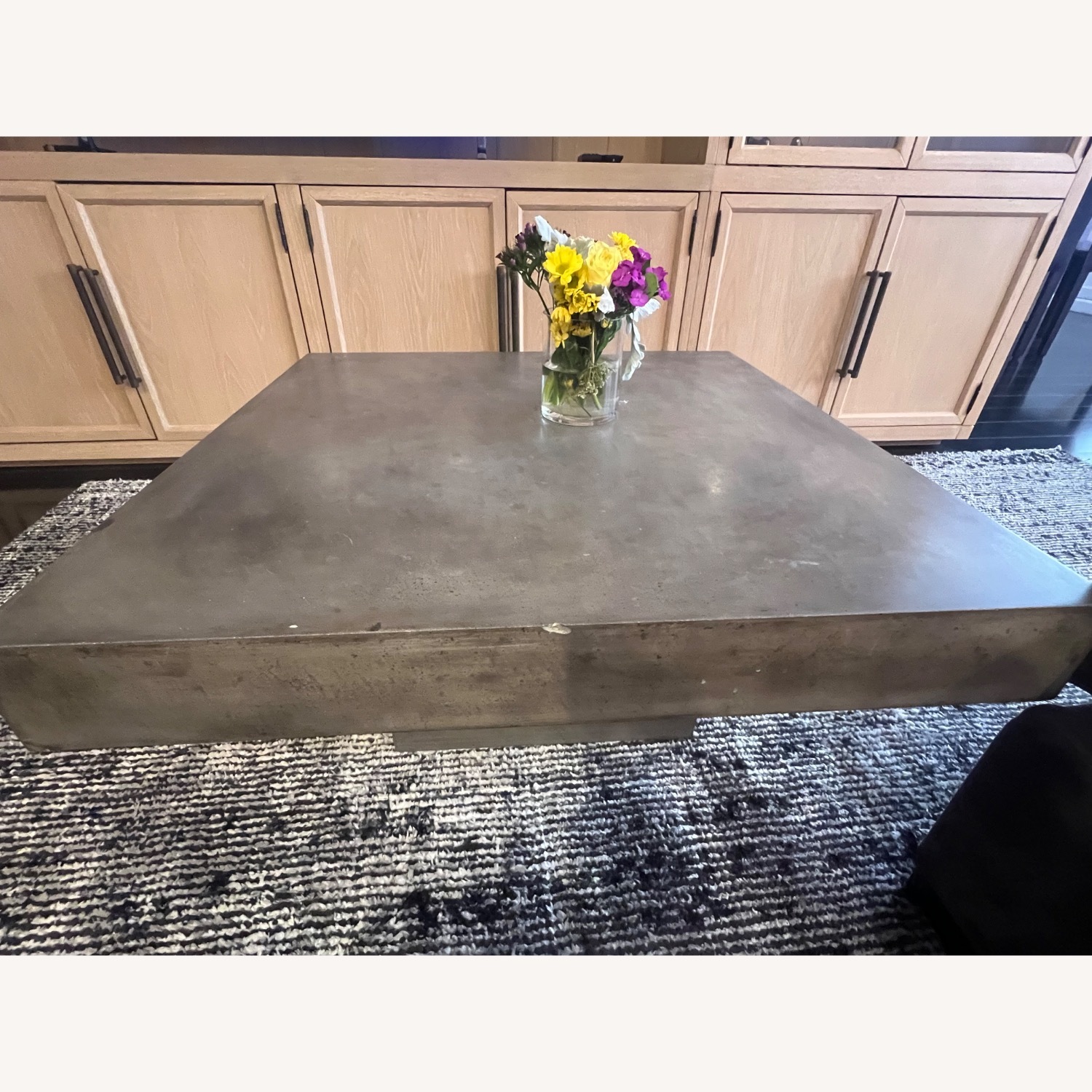 CB2 Element Dark Gray Concrete Coffee Table - image-2
