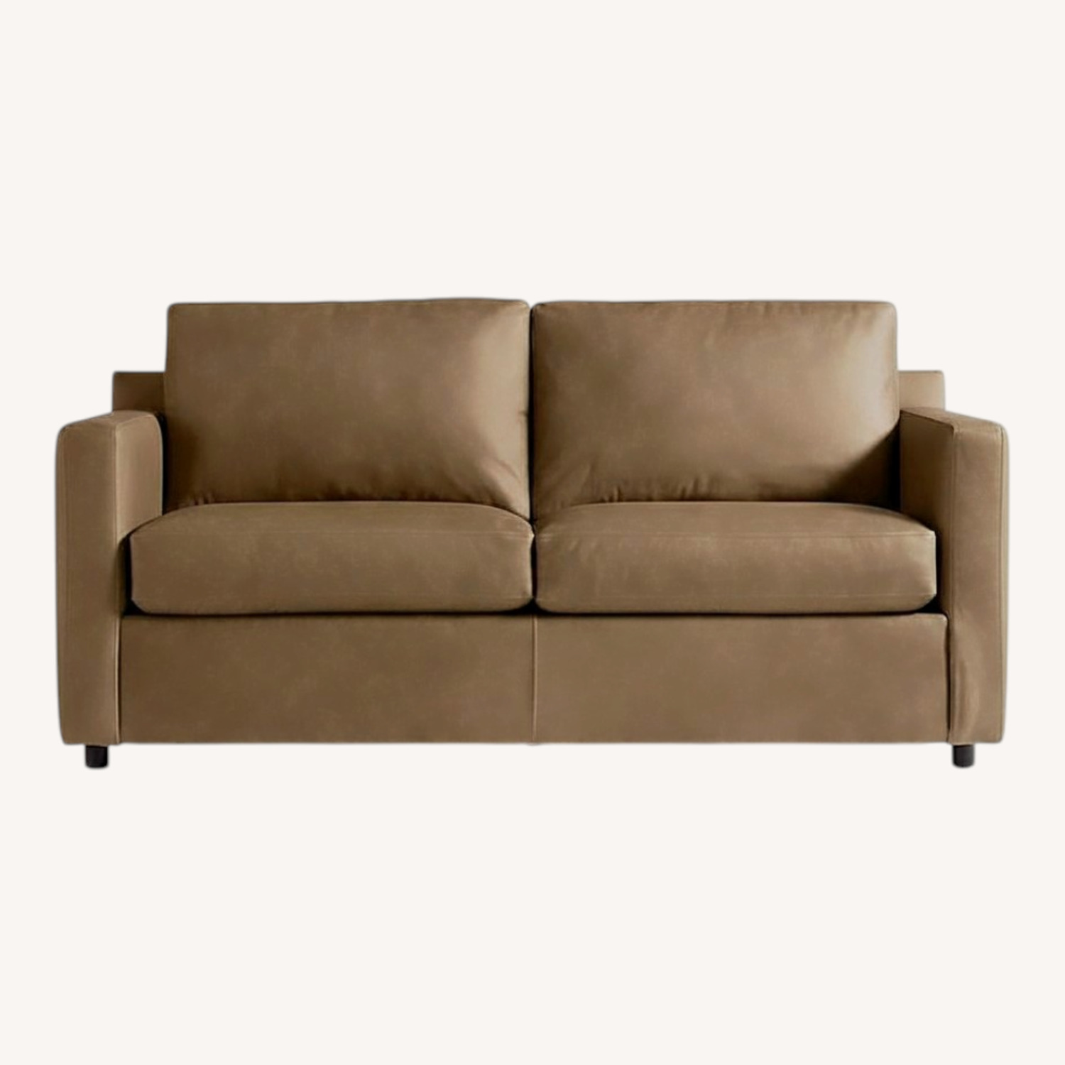Crate & Barrel Barrett Natural Leather Sleeper Sofa - image-0