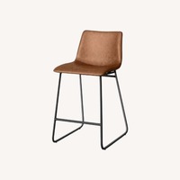 Target Dark Brown Leather Stools