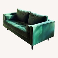 Green Velvet 2 Seater Sofa