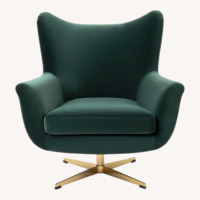 Anthropologie Green Adavale Swivel Chair