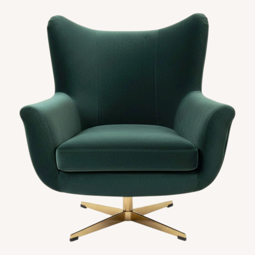 Used Anthropologie Green Adavale Swivel Chair for sale on AptDeco