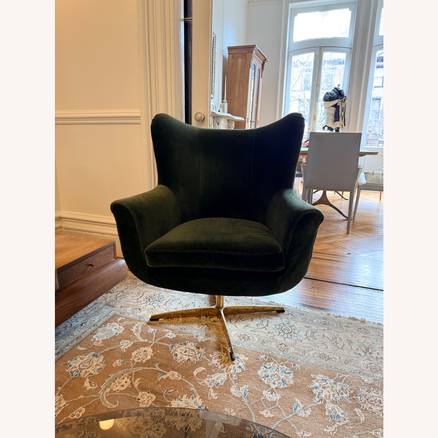 Anthropologie Green Adavale Swivel Chair - image-8