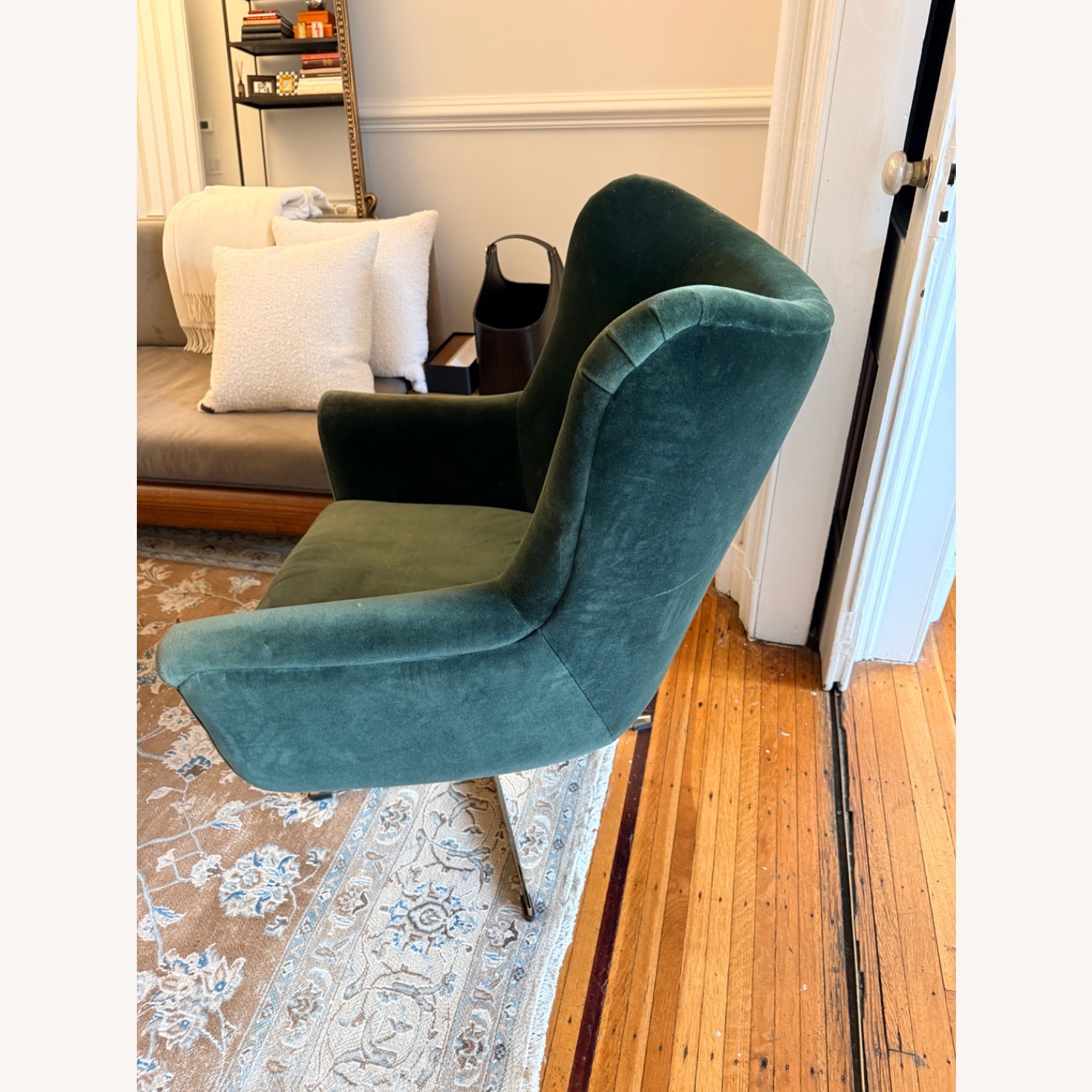 Anthropologie Green Adavale Swivel Chair - image-5