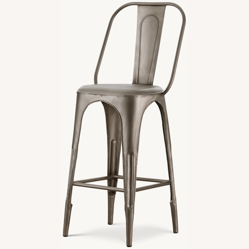 Used Restoration Hardware Remy Silver Metal Stools for sale on AptDeco