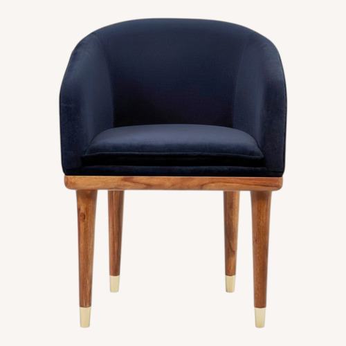 Used CB2 Viceroy Sapphire Blue Velvet Dining Chairs for sale on AptDeco