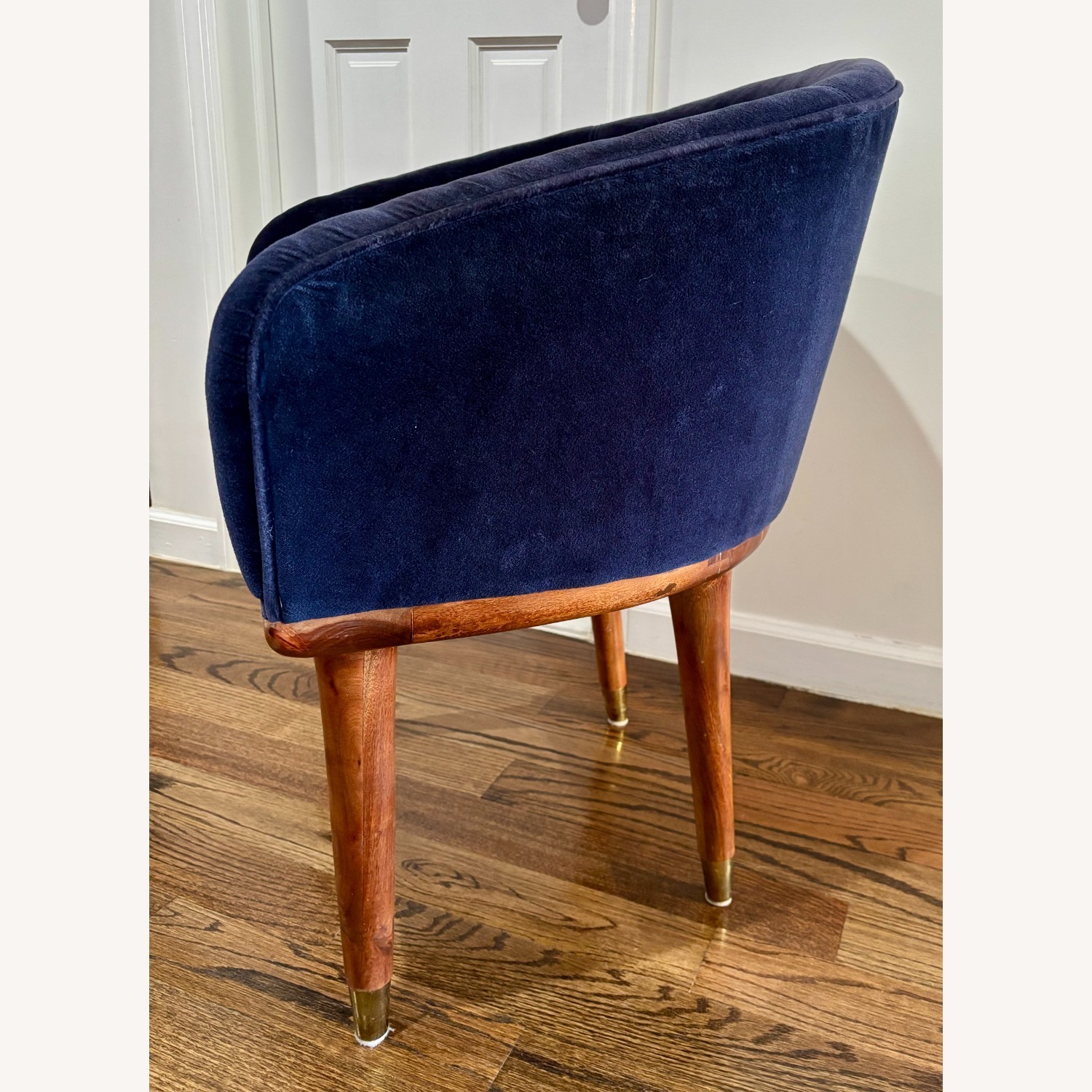 CB2 Viceroy Sapphire Blue Velvet Dining Chairs - image-4