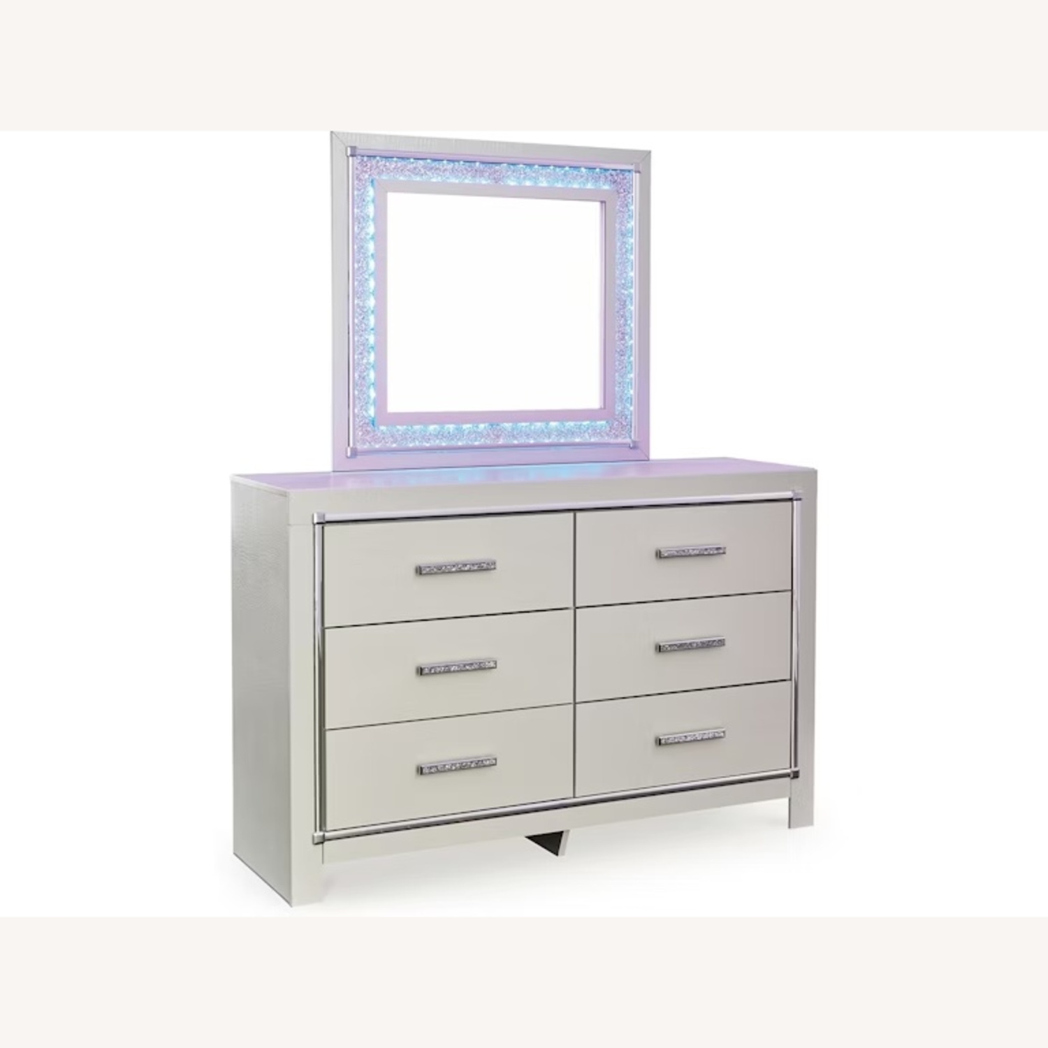 Ashley Furniture Light Gray Wood Dresser - image-5