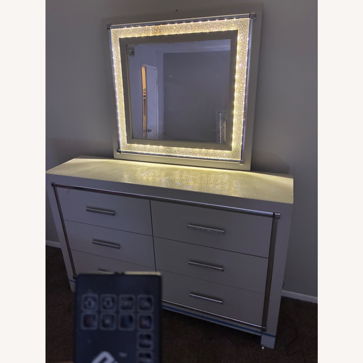 Ashley Furniture Light Gray Wood Dresser - image-3