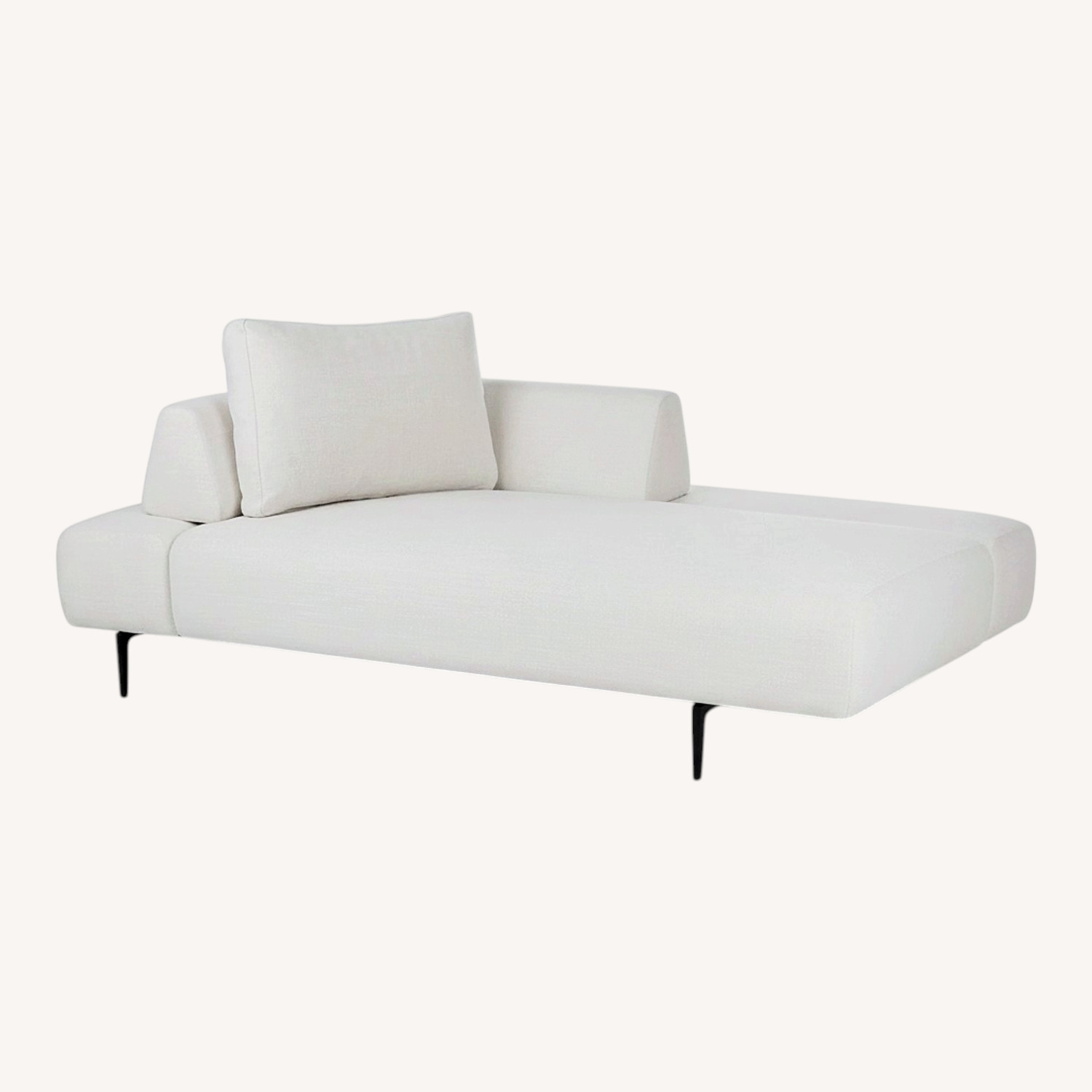 Divan 76" Left Chaise Lounge - Quartz White - image-0