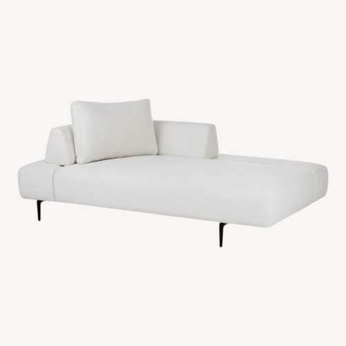 Used Divan 76" Left Chaise Lounge - Quartz White for sale on AptDeco