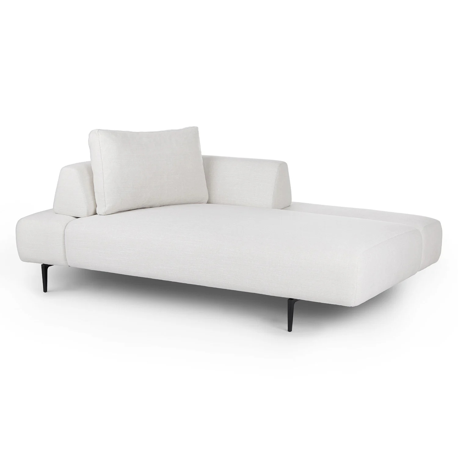 Divan 76" Left Chaise Lounge - Quartz White - image-4