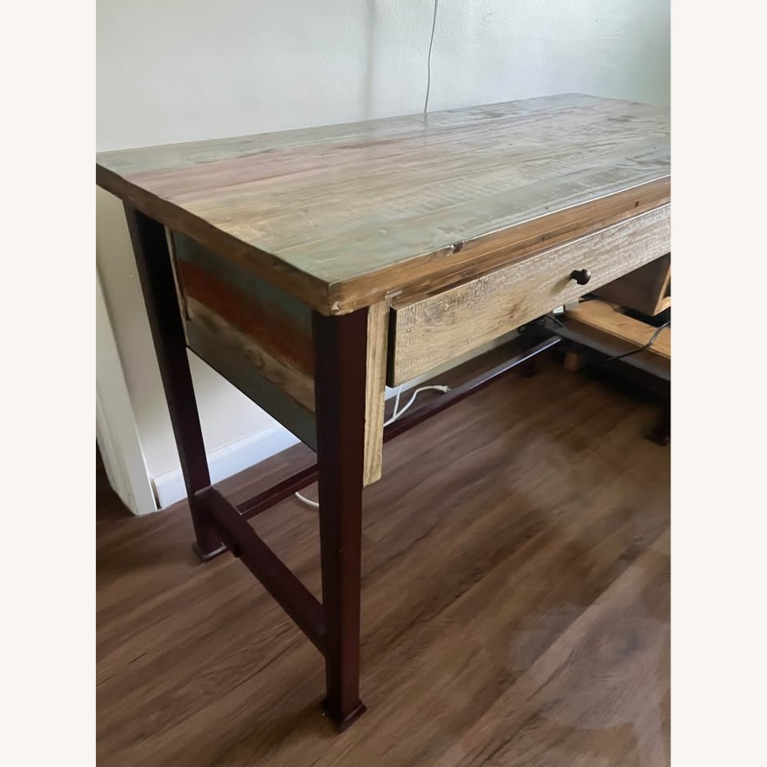 Dark Brown Wood Desk - image-2