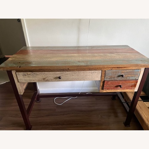 Used Dark Brown Wood Desk for sale on AptDeco