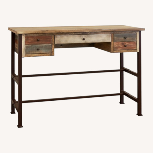 Used Dark Brown Wood Desk for sale on AptDeco