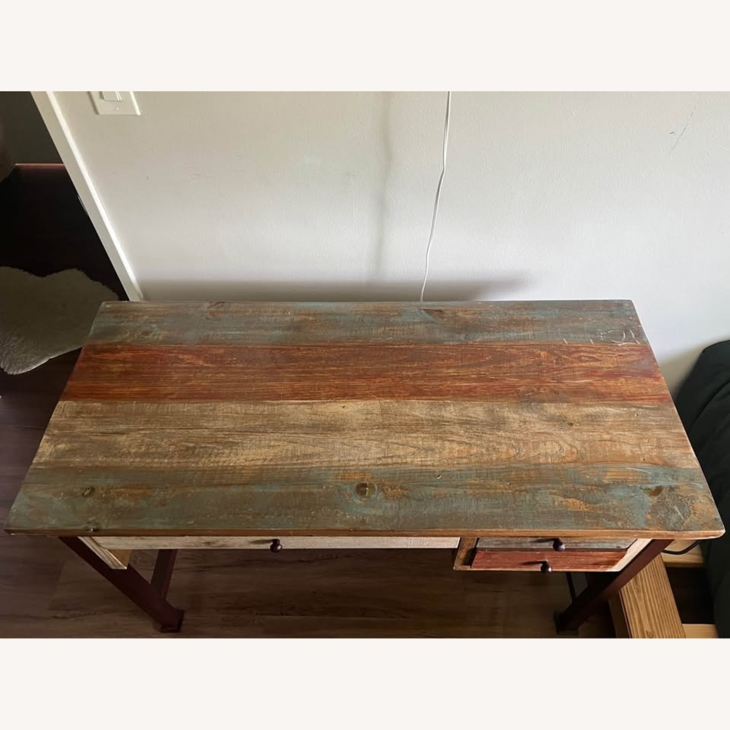 Dark Brown Wood Desk - image-5