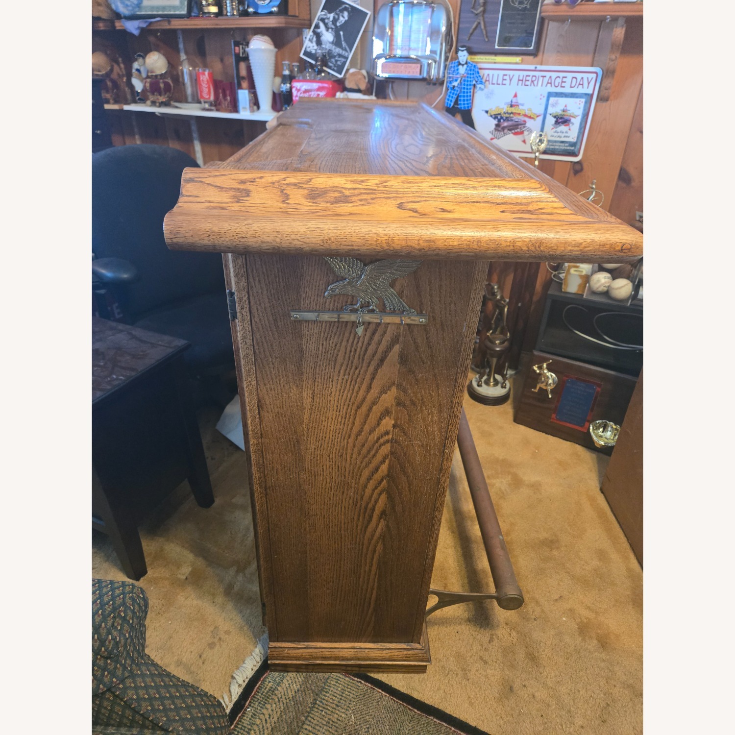 Hampton Row Natural Bar Cart - image-2