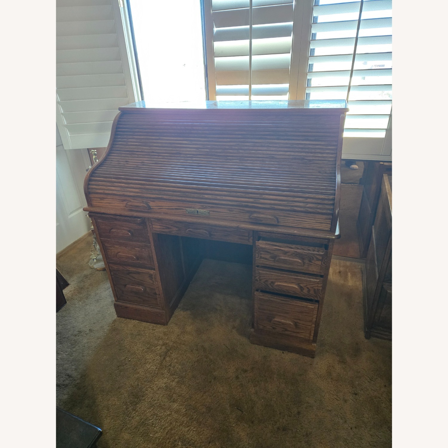 Hampton Row Natural Bar Cart - image-1