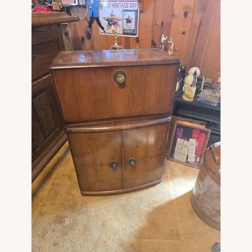 Used Natural Wood Bar Cart for sale on AptDeco