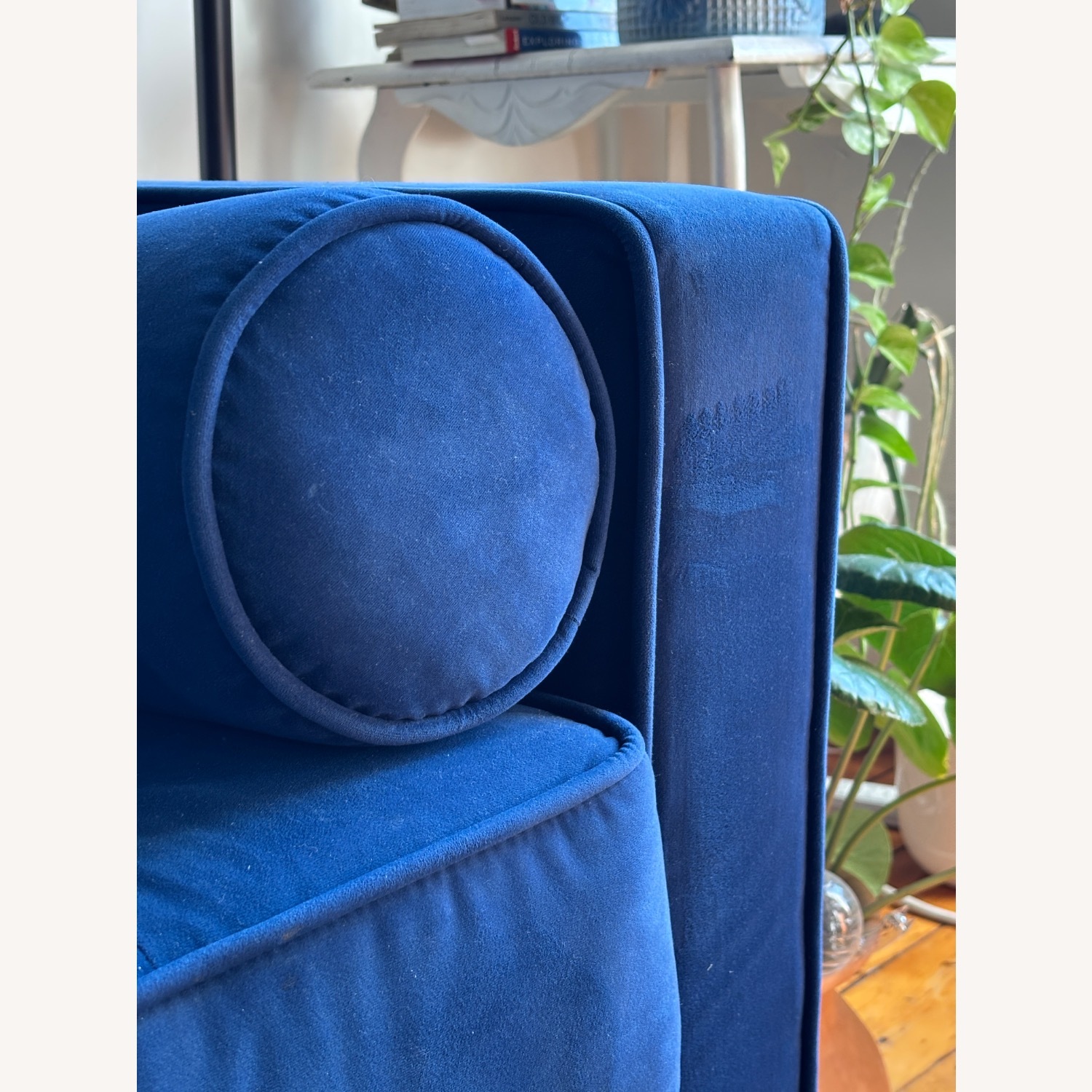 Wayfair Blue Velvet 3+ Seater Sofa - image-6