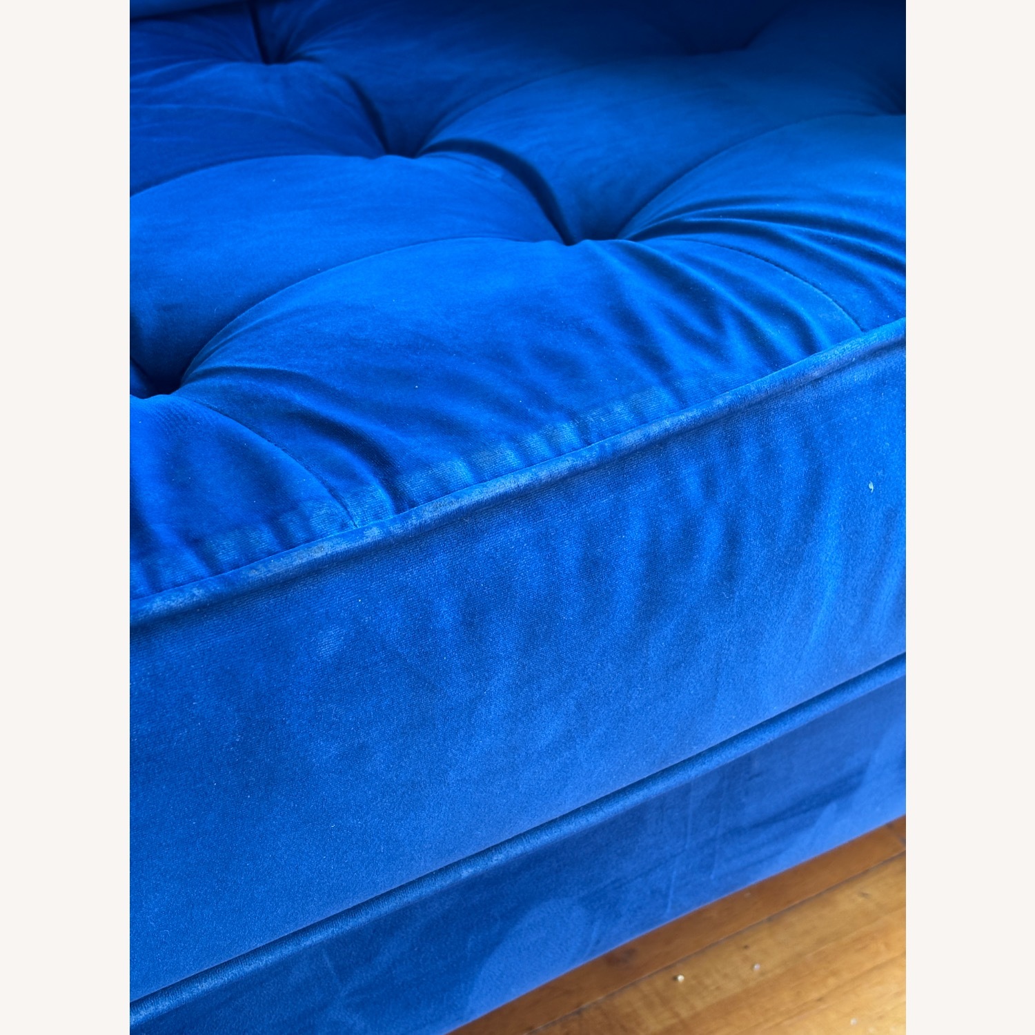 Wayfair Blue Velvet 3+ Seater Sofa - image-5